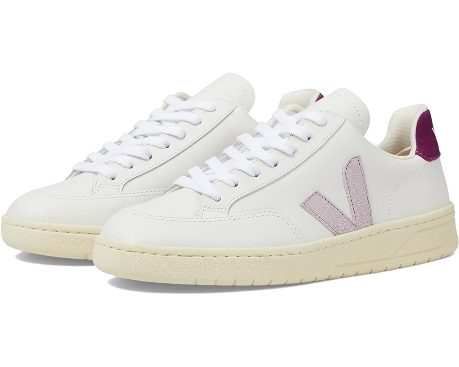 Кроссовки VEJA V-12, цвет Extra White/Parme/Magenta кроссовки veja v 12 цвет extra white parme magenta