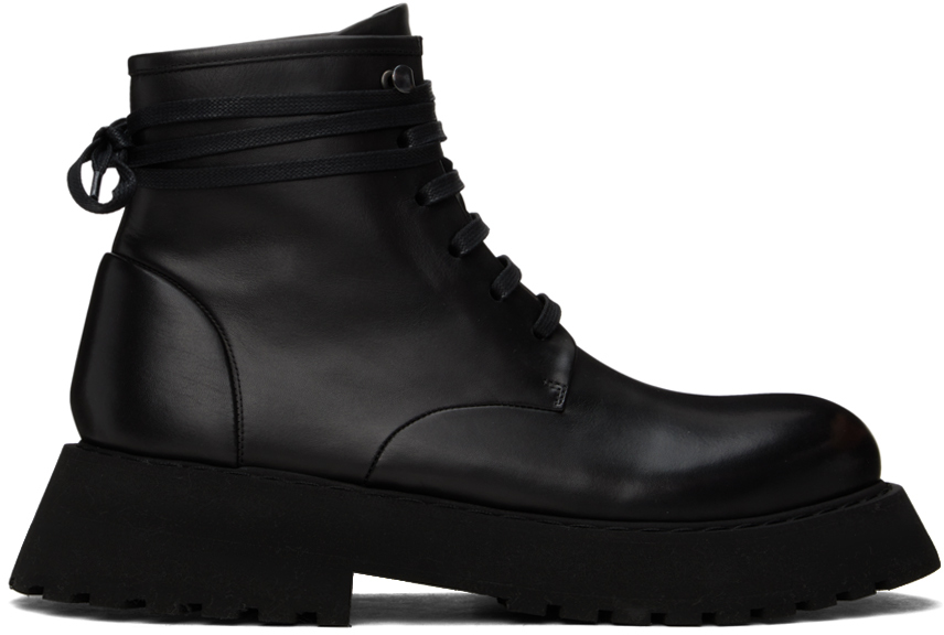 Черные ботильоны на шнуровке Micarro Marsell ботинки кожаные на шнуровке 36 черный