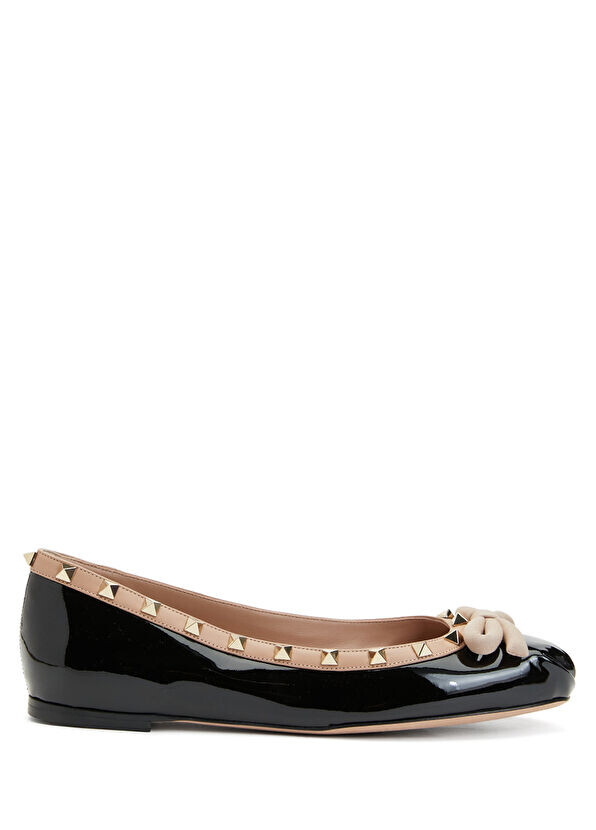 

Кожаные балетки Rockstud Valentino Garavani, черный