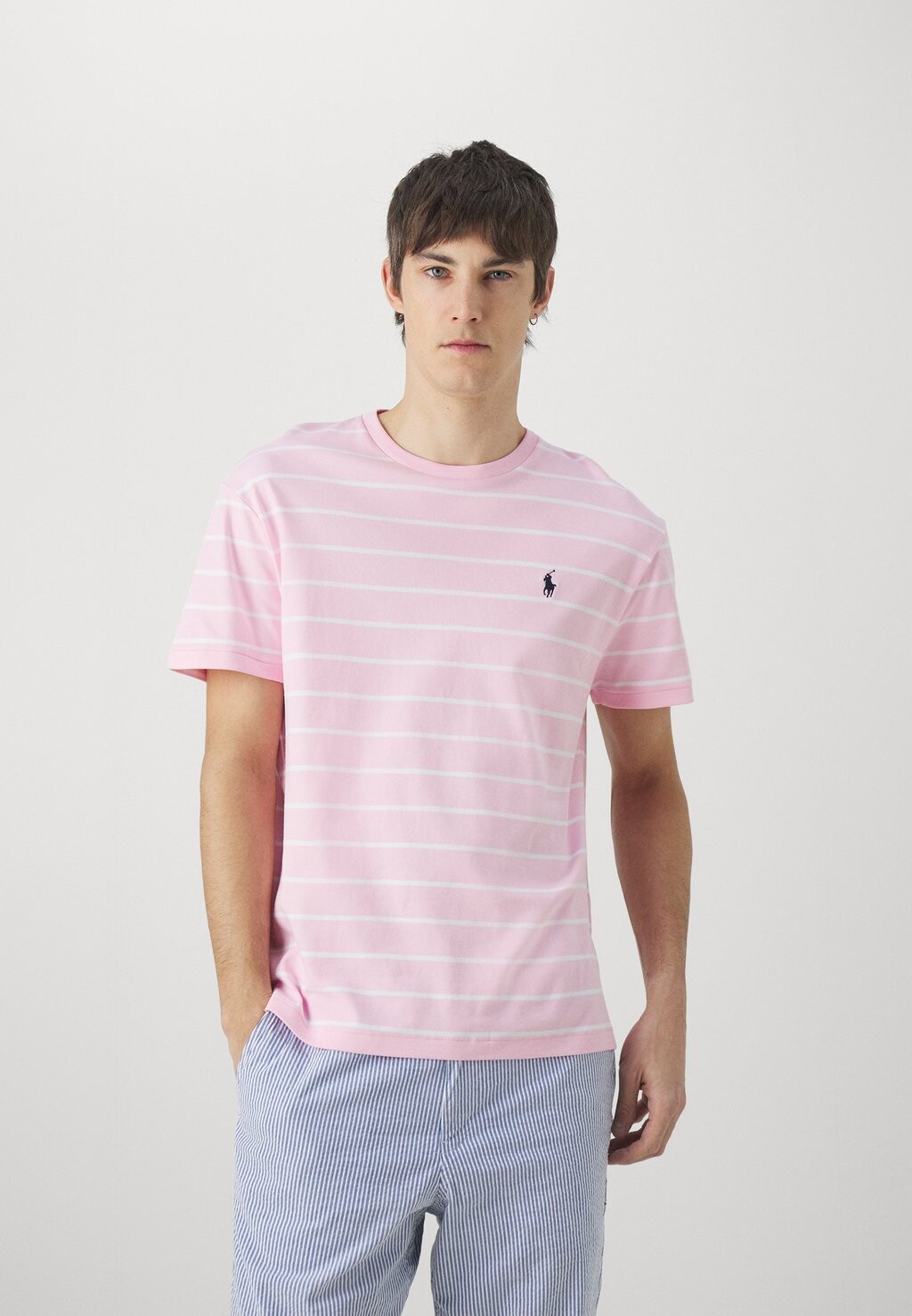 

Футболка с принтом Short Sleeve Polo Ralph Lauren, цвет carmel pink/white