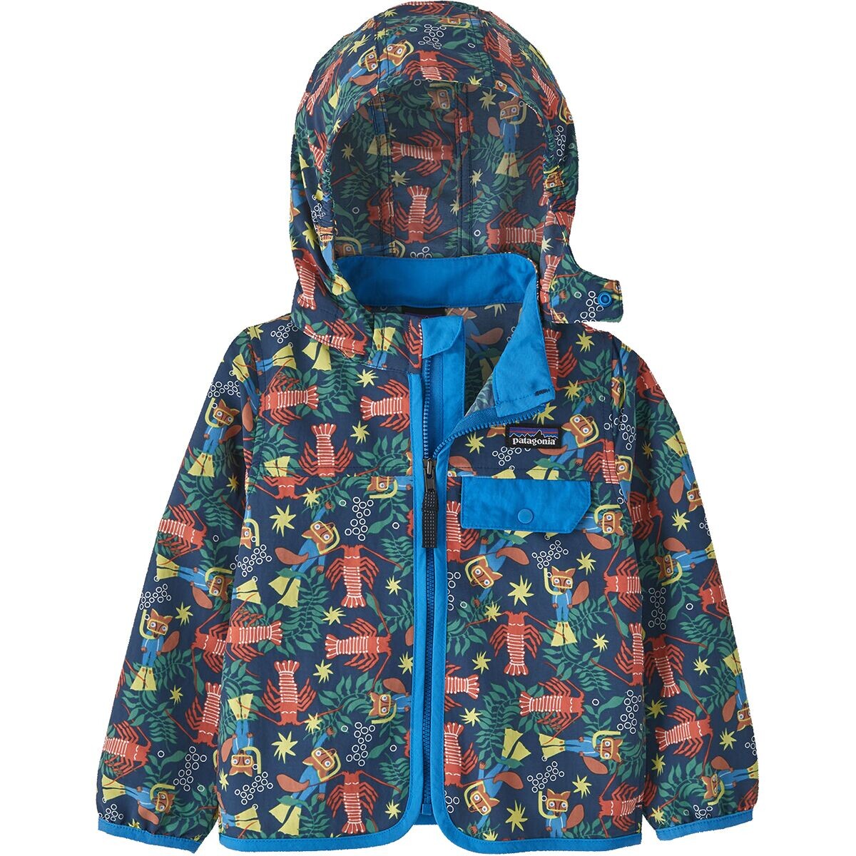 

Куртка baby baggies – для младенцев Patagonia, цвет drew and lobby/lagom blue