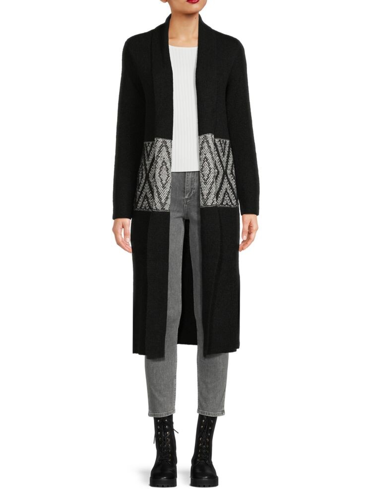 

Длинный кардиган с открытым передом Bobeau, цвет Black Ivory