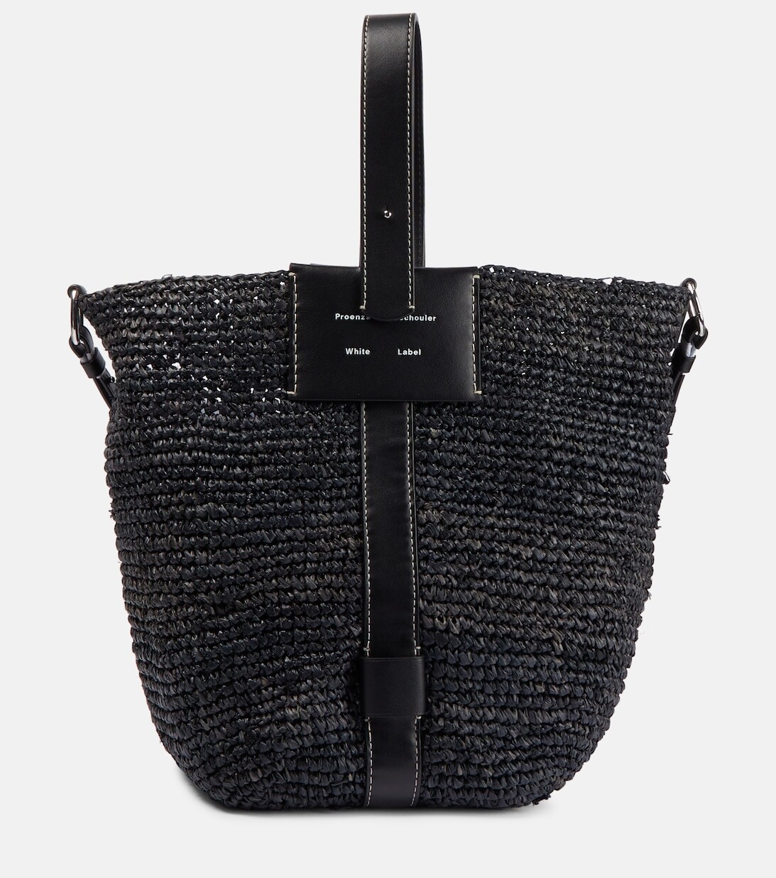 

Сумка-ведро White Label Sullivan из рафии Proenza Schouler, черный