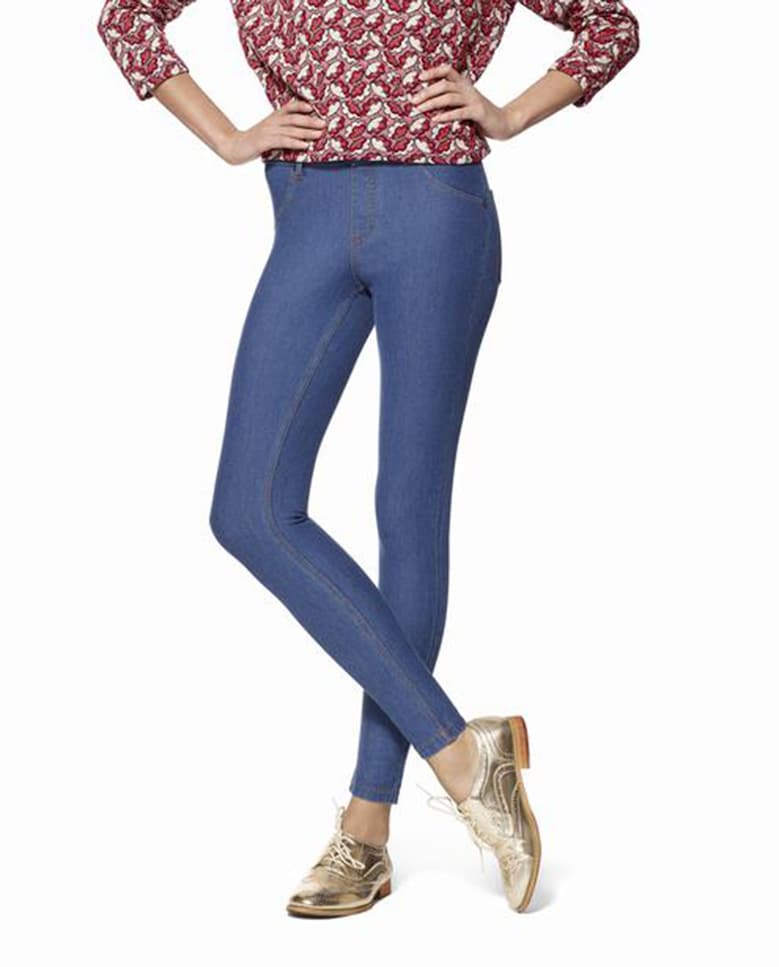 Женские джинсовые леггинсы Hue Essential Hue, синий цена и фото