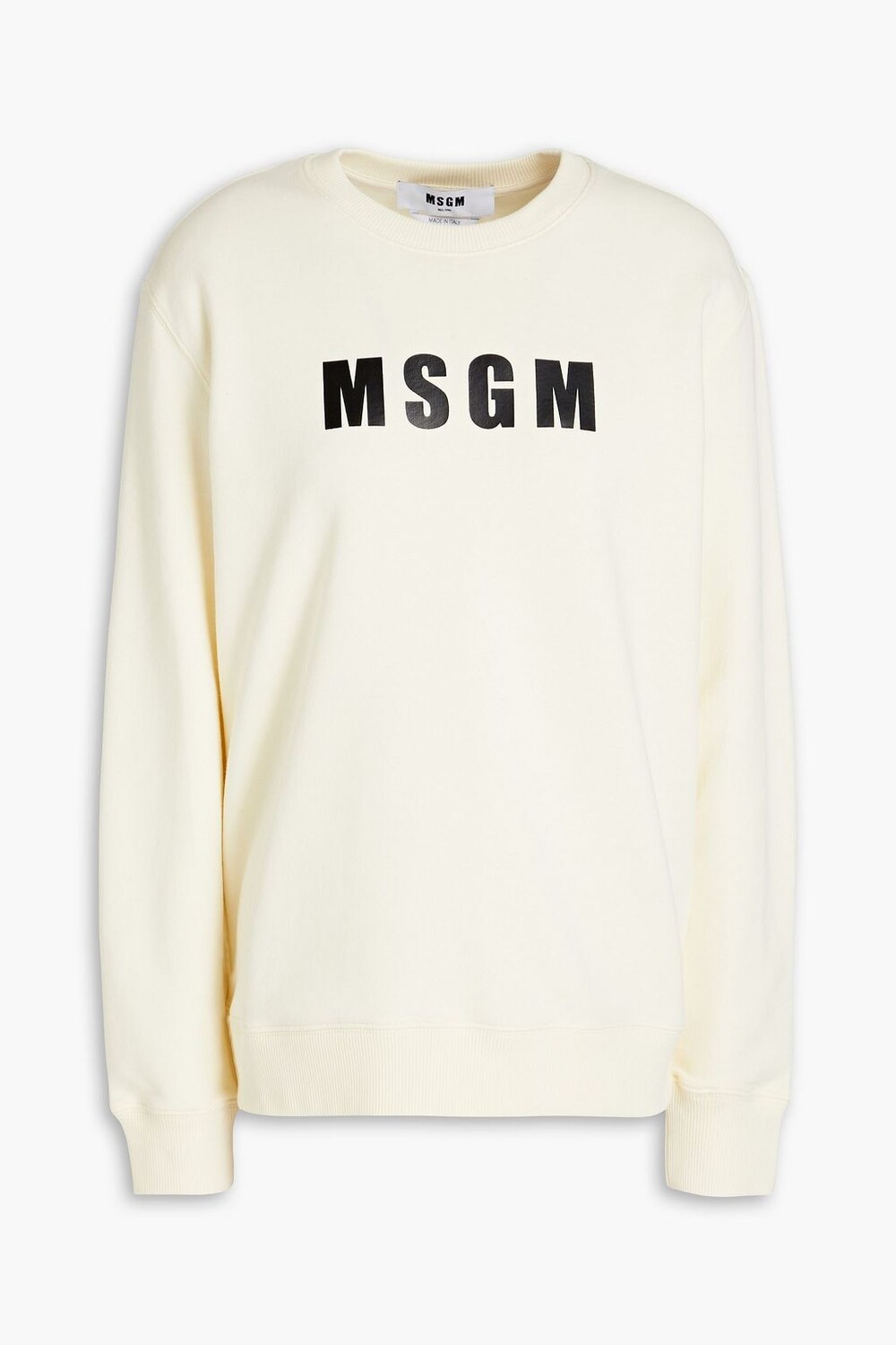 

Толстовка из французской хлопковой махры с логотипом MSGM, кремовый, Бежевый