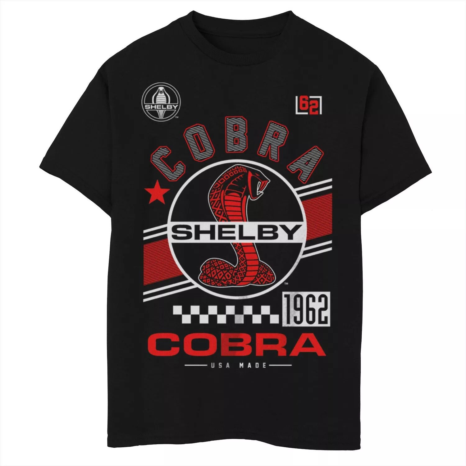 

Футболка с рисунком Shelby Cobra USA для мальчиков 8–20 лет Licensed Character
