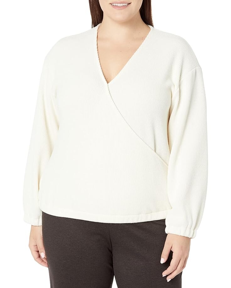 

Свитер Madewell Plus Passionfruit Wrap Top, цвет Antique Cream