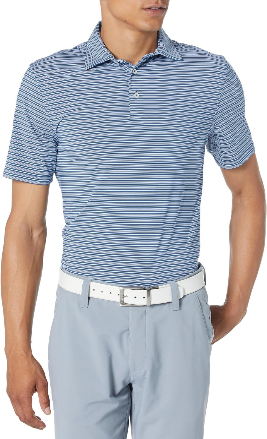 

Рубашка-поло Brrr Crawford Stripe Performance Polo Southern Tide, цвет Aged Denim