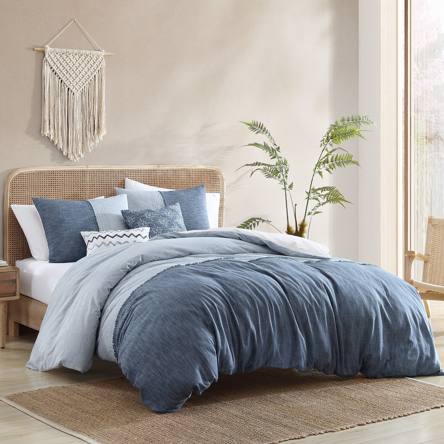 

Подушка Jessup 5 PC Queen Riverbrook Home, синий