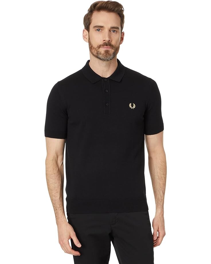 

Рубашка Fred Perry Classic Knitted Shirt, черный