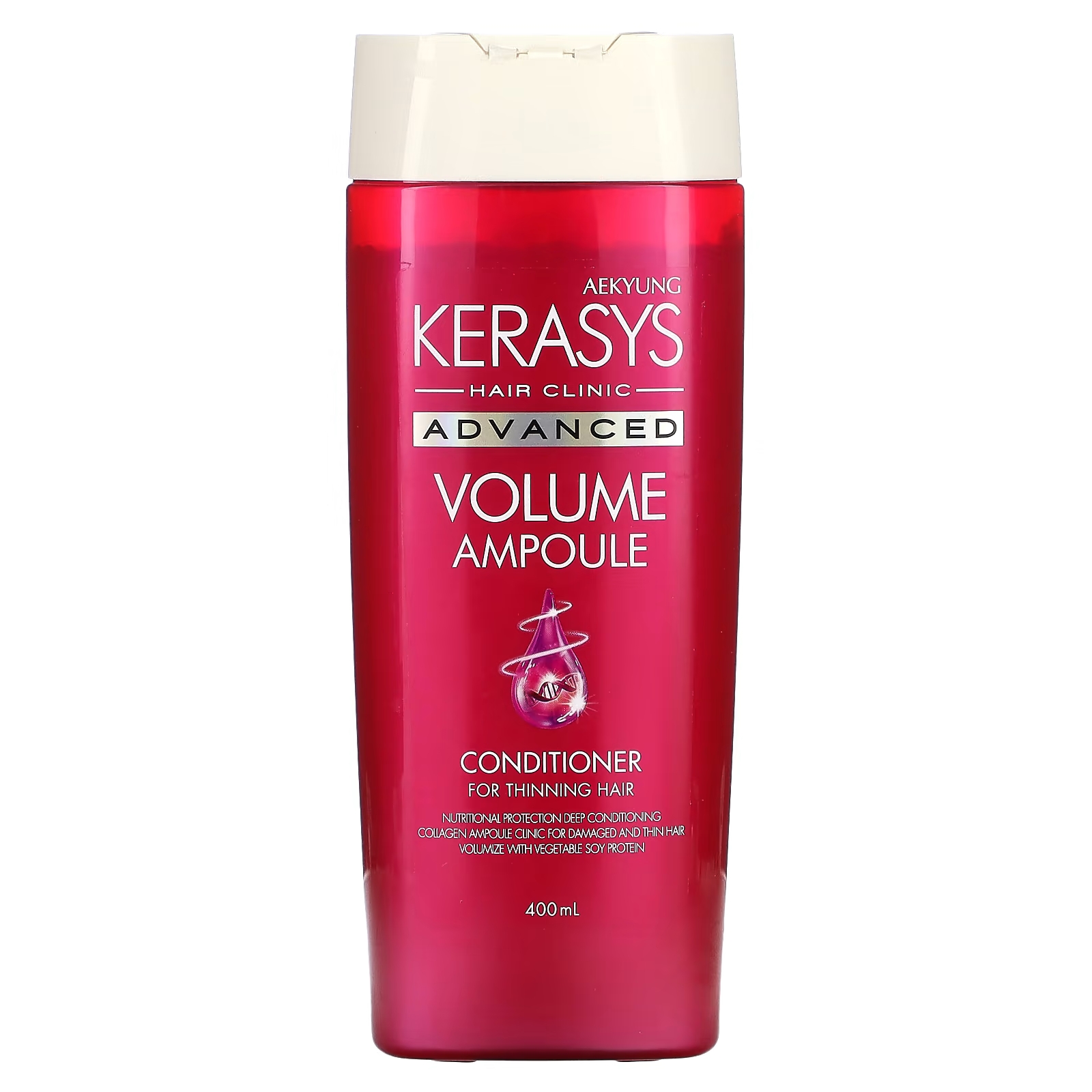 Кондиционер Kerasys Advanced Volume для редеющих волос, 400 мл шампунь для волос hair clinic system damage clinic shampoo 600 мл
