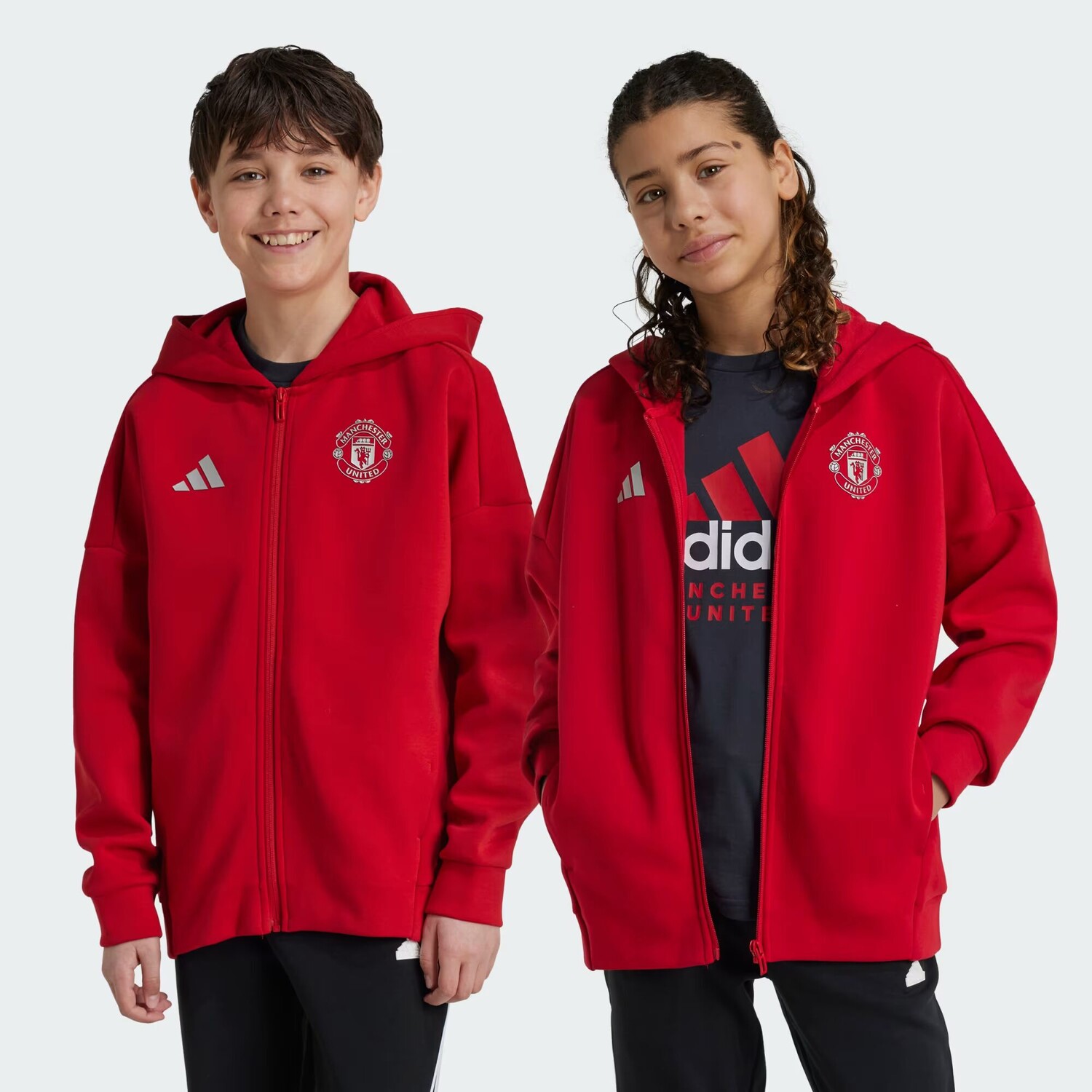 

MUFC ANTH Толстовка на молнии Adidas, цвет Mufc Red