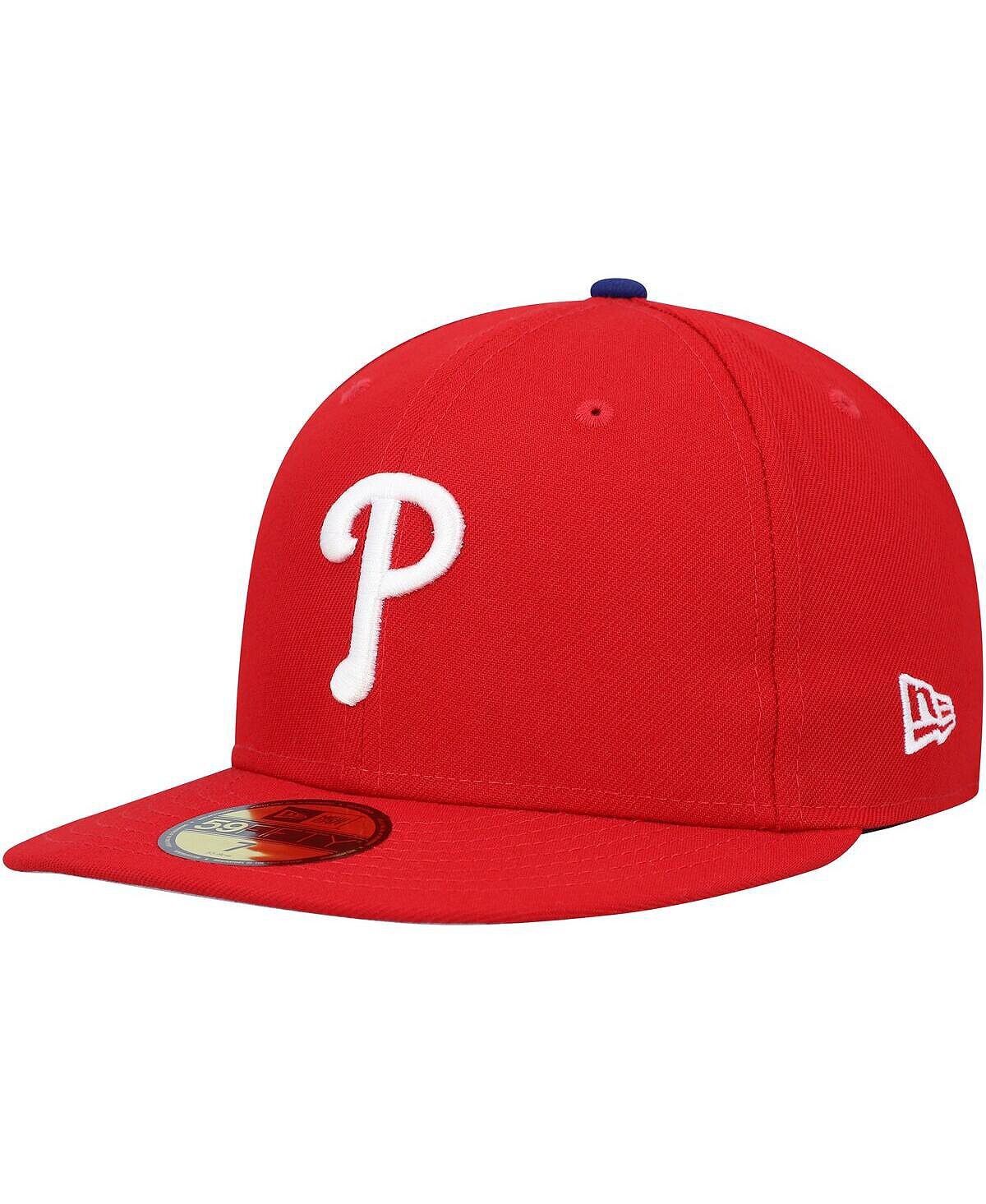 

Мужская красная приталенная шляпа Philadelphia Phillies Authentic Collection 59FIFTY New Era