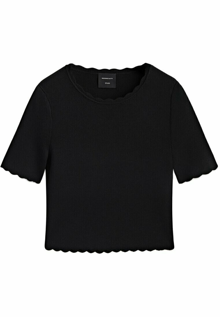 

Футболка с принтом Massimo Dutti, черный