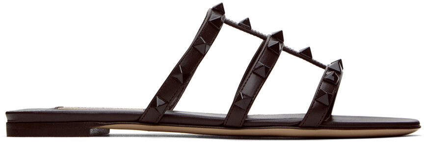

Коричневые сандалии Rockstud Valentino Garavani