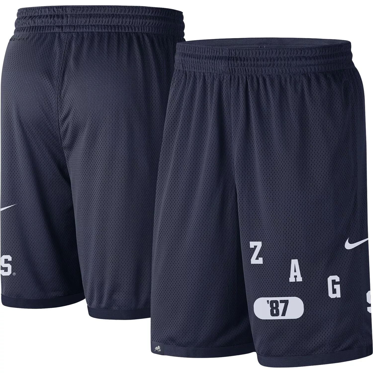 

Мужские темно-синие шорты Gonzaga Bulldogs с надписью Performance Nike