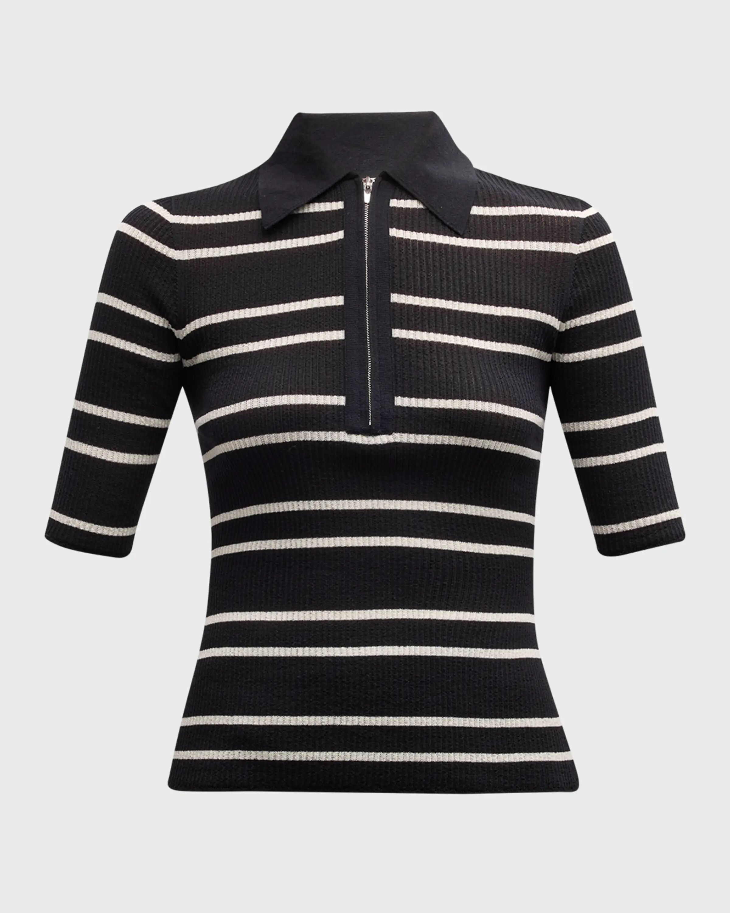 

Топ в рубчик в тонкую полоску Cooper Stripe A.L.C., цвет Blackwhit