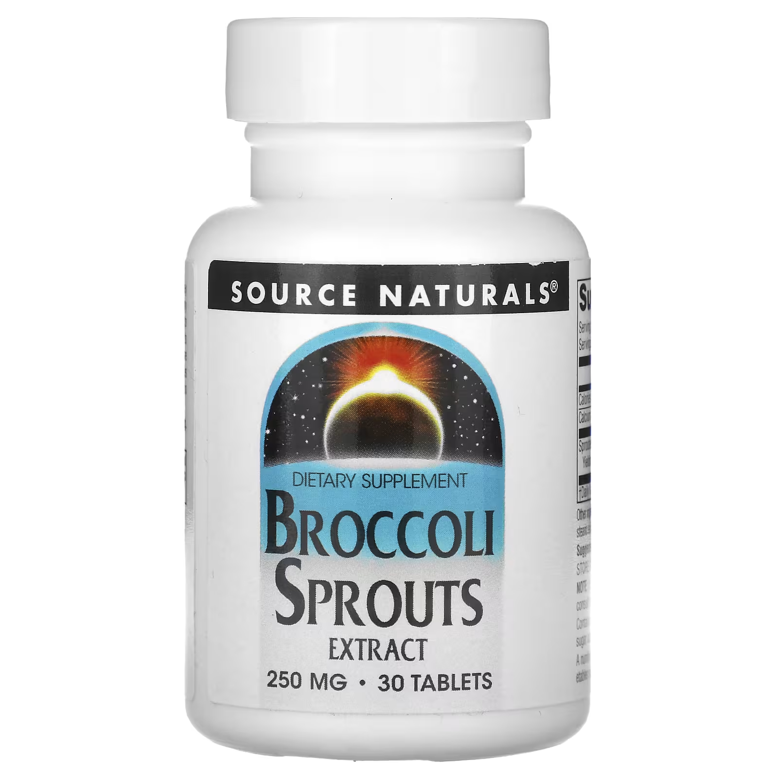 Экстракт ростков брокколи Source Naturals 500 мг, 30 таблеток (250 мг на таблетку)
