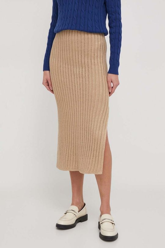 Льняная юбка Lauren Ralph Lauren, бежевый ralph lauren collection длинная юбка