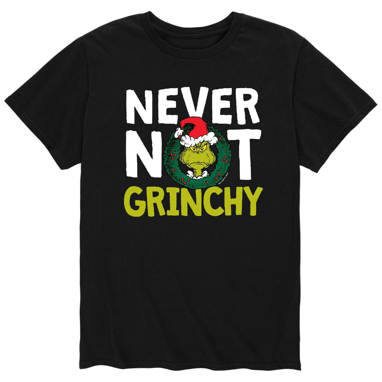 

Мужская футболка Доктор Сьюз Гринч "Never Not Grinchy" Licensed Character
