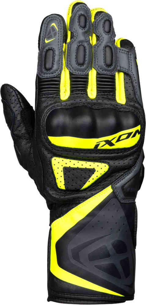 Мотоциклетные перчатки GP5 Air Ixon, черный/серый/желтый