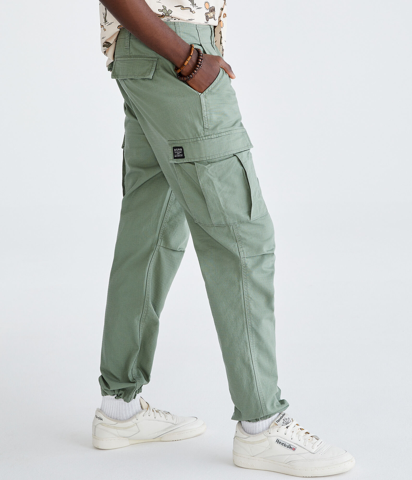 Свободные брюки-карго из рипстопа Aeropostale, зеленый