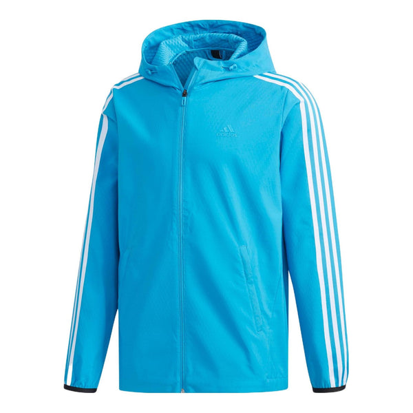 Куртка Men's adidas Stripe Athleisure Casual Sports Hooded Jacket Blue, мультиколор