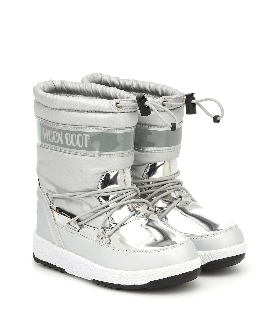 

Зимние сапоги из металлизированного нейлона Moon Boot, серебряный