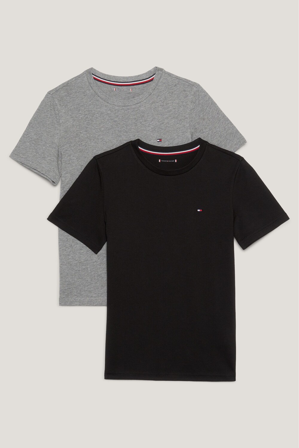 

Комплект из 2-х серых оригинальных футболок с короткими рукавами Tommy Hilfiger, серый