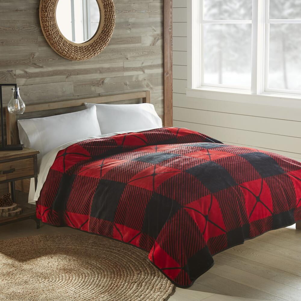 

Покрывало с высоким ворсом Buffalo Check Shavel Home Products, красный