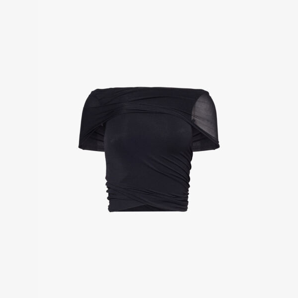 

Укороченный облегающий топ из джерси Lola Rick Owens Lillies, черный