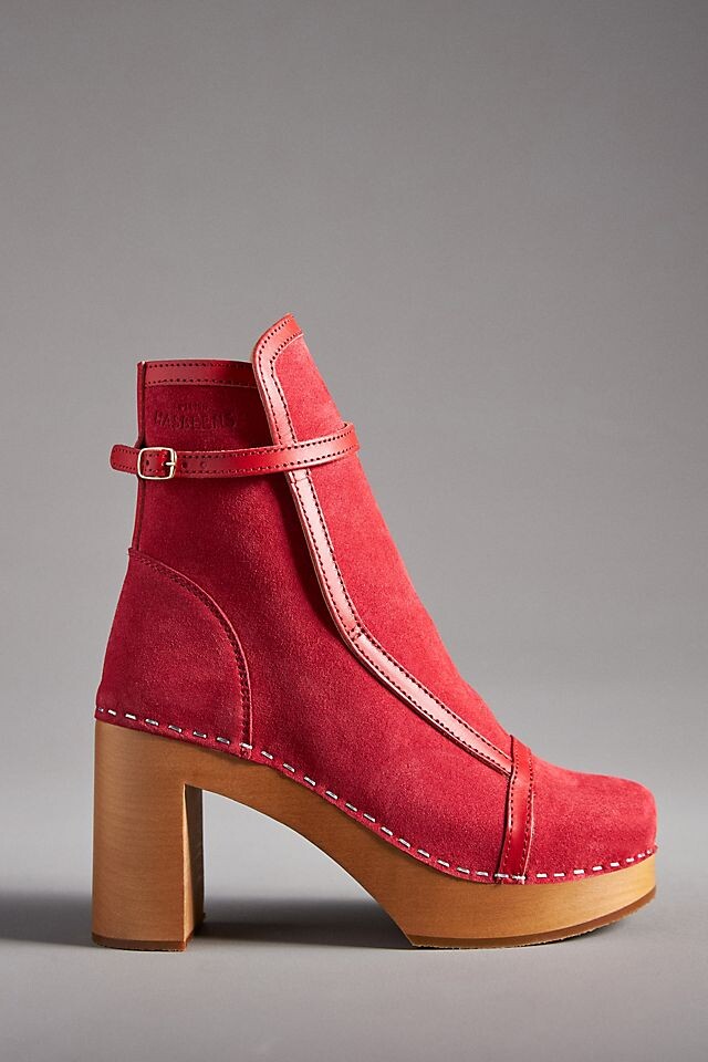 

Сапоги Swedish Hasbeens Sophia Heels на каблуке, красный