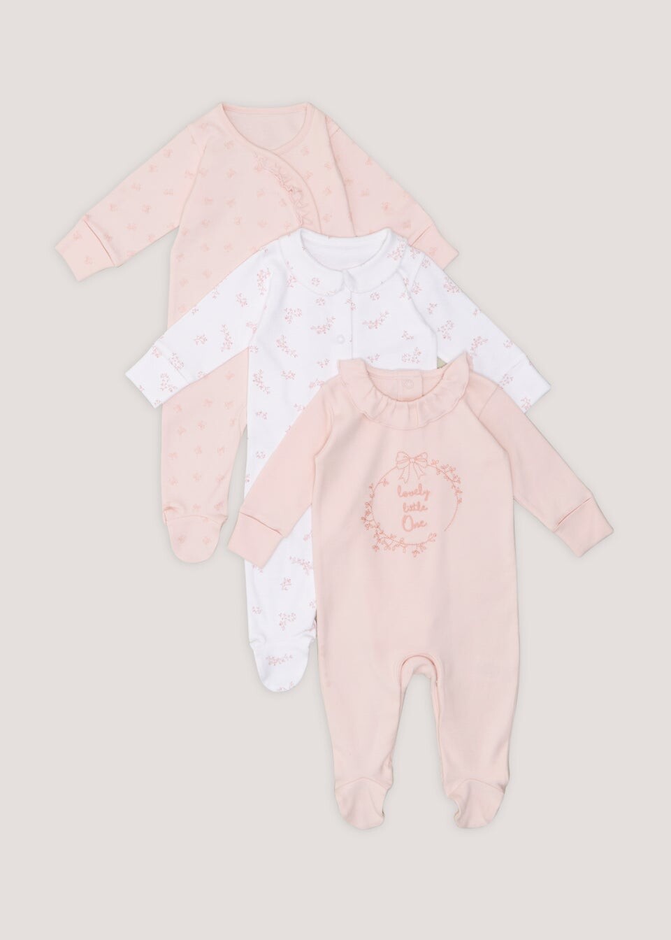 

Комплект из 3 розовых пижам для малышей (Tiny Baby, 18 мес.), бежевый