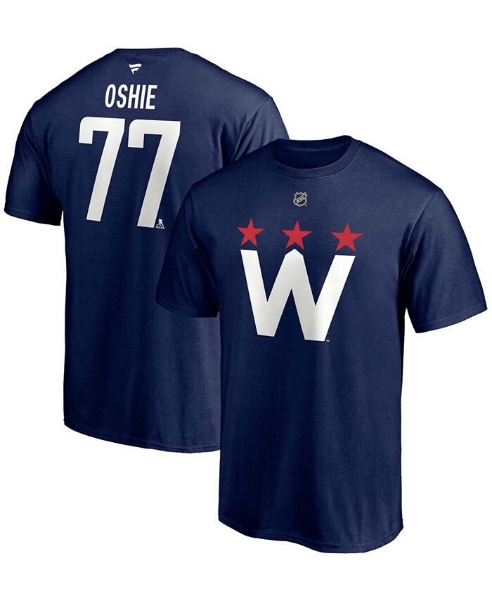 

Мужская футболка TJ Oshie Navy Washington Capitals 2020/21 с альтернативным аутентичным названием и номером стека Fanatics, синий