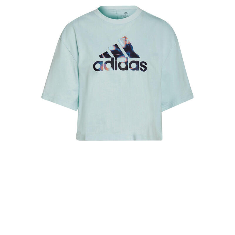 

Укороченная футболка с логотипом You for You ADIDAS, цвет azul