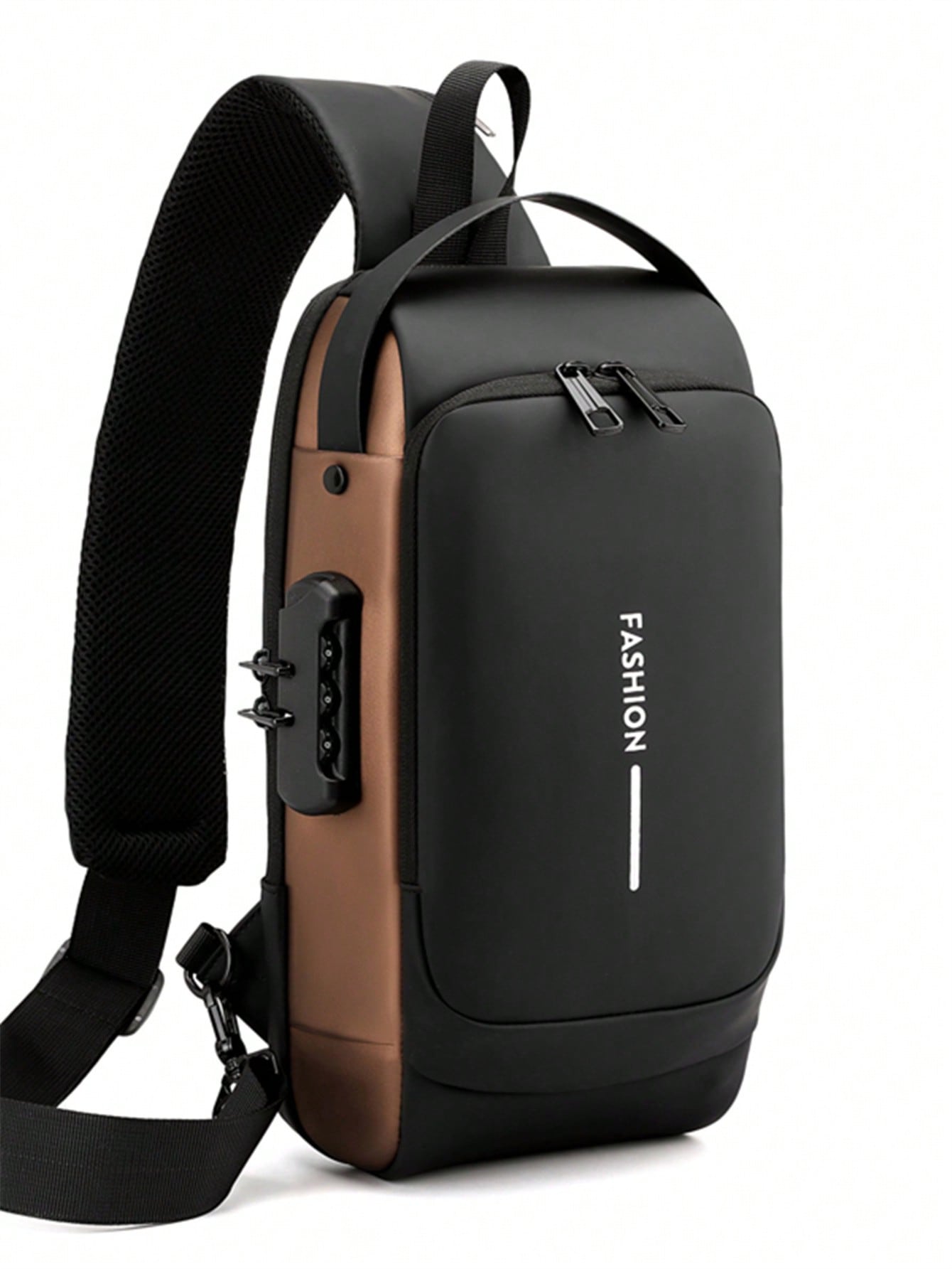 Мужская нагрудная сумка; Водонепроницаемая сумка через плечо для велосипеда; Простая уличная повседневная дорожная сумка через плечо для мобильного телефона, черный