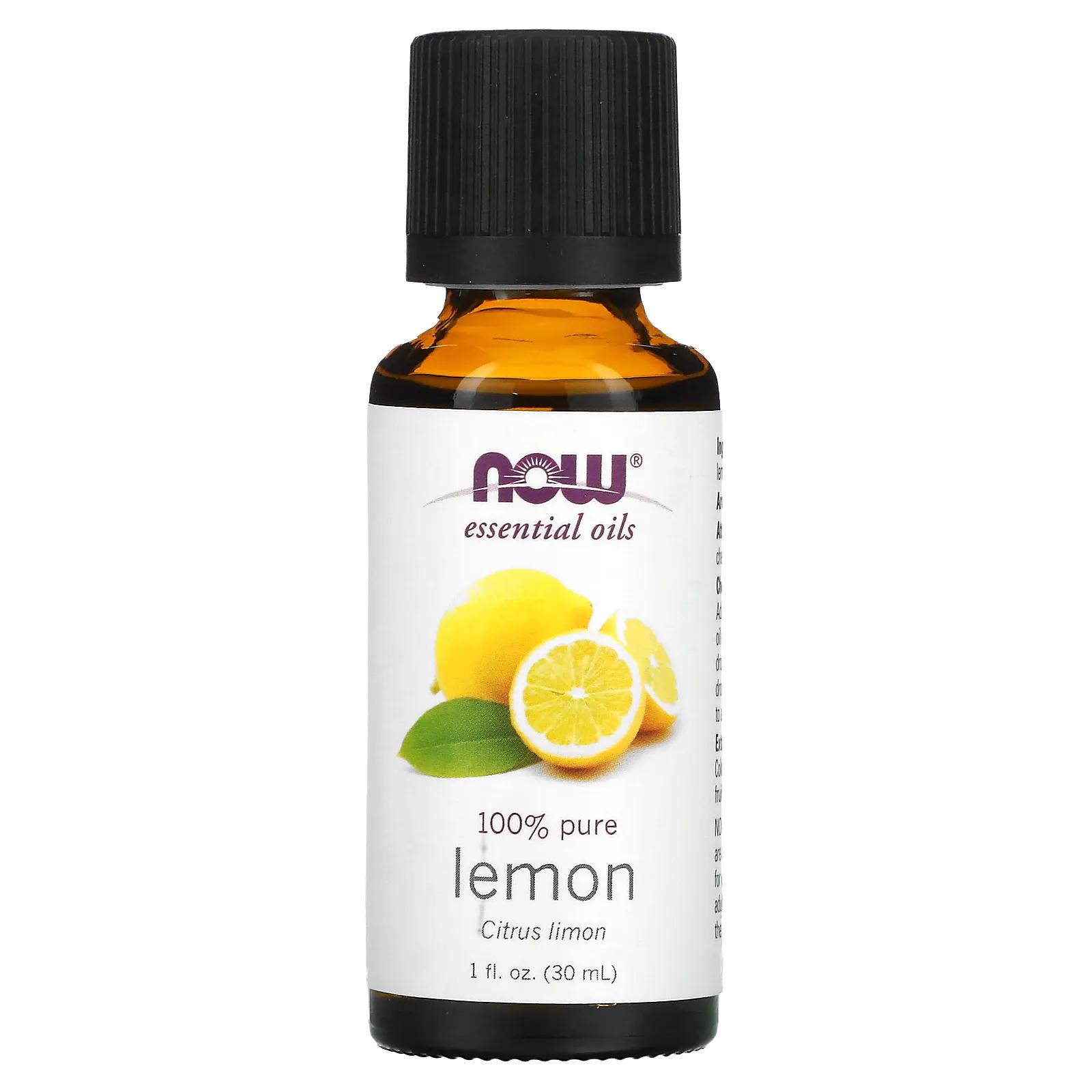 Now Foods Эфирное масло лимона 1 жидкая унция (30 мл)