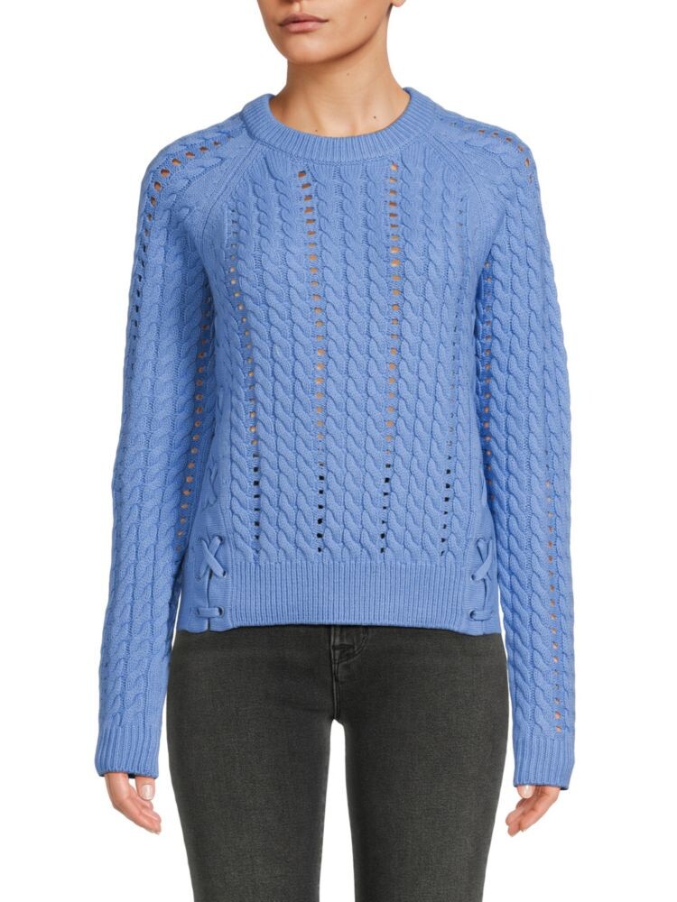 

Шерстяной свитер косой вязки Aitana Derek Lam 10 Crosby, цвет Baby Cobalt