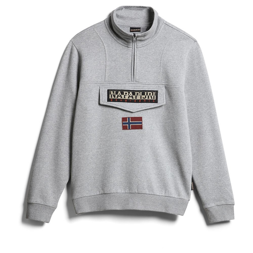 

Толстовка Napapijri Burgee 1 Half Zip, серый