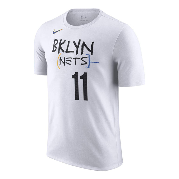 Футболка Nike x NBA Brooklyn NETS Kyrie Irving T-Shirt 'White', белый 2021 men american basketbal jersey brooklyn kevin durant james harden kyrie irving t shirt