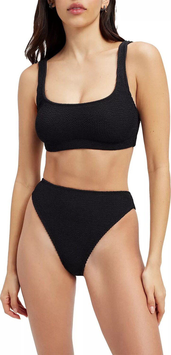 

Женский топ для плавания с овальным вырезом Good American Always Fit, черный