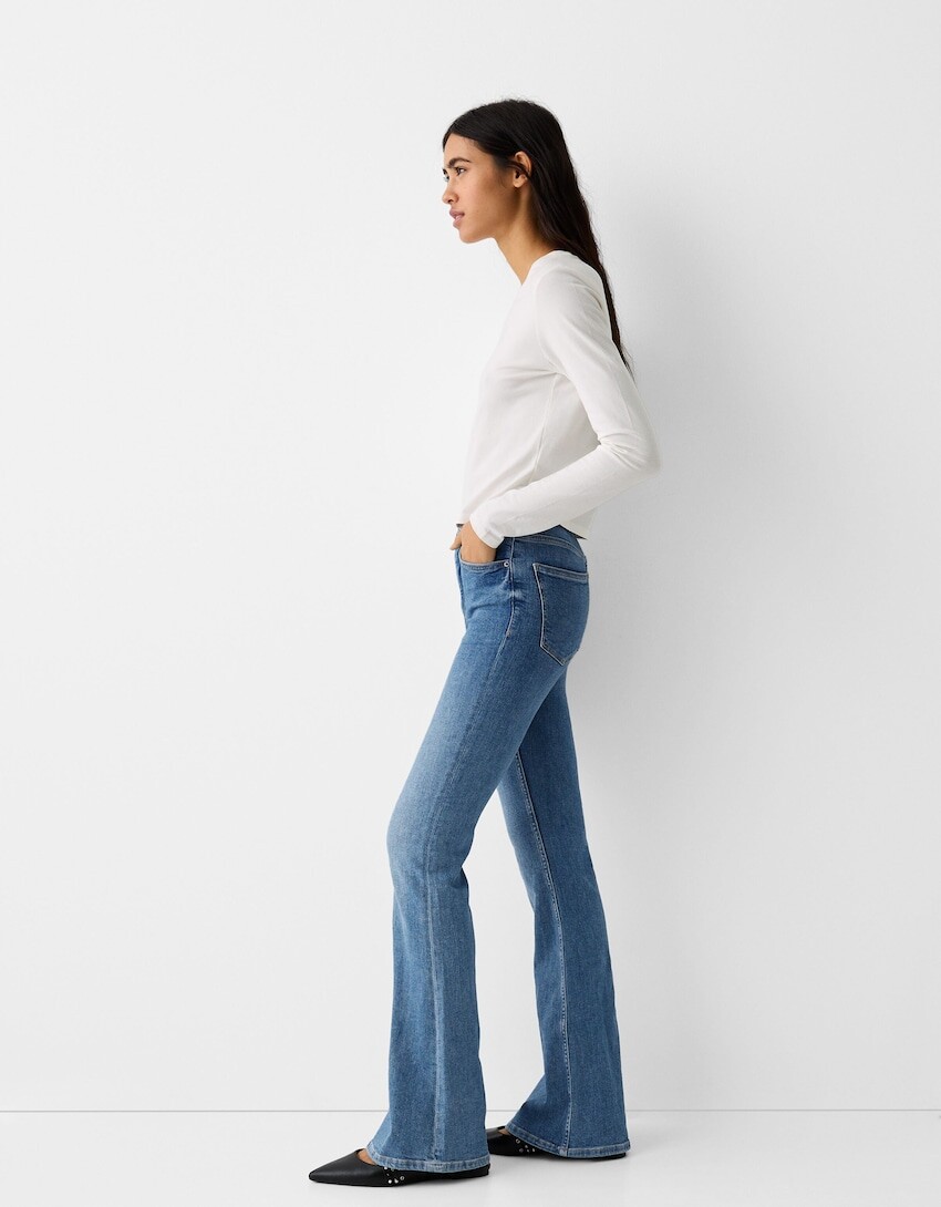 

Джинсы чарльстон Bershka, синий