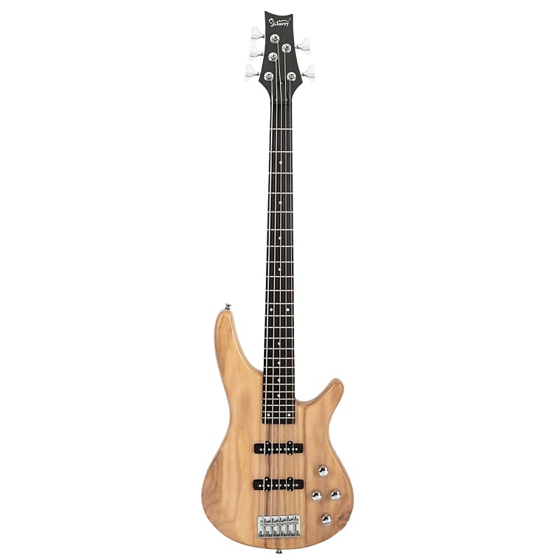 Басс гитара Glarry Burlywood GIB 5 String Electric Bass Guitar Full Size SS Pick-up