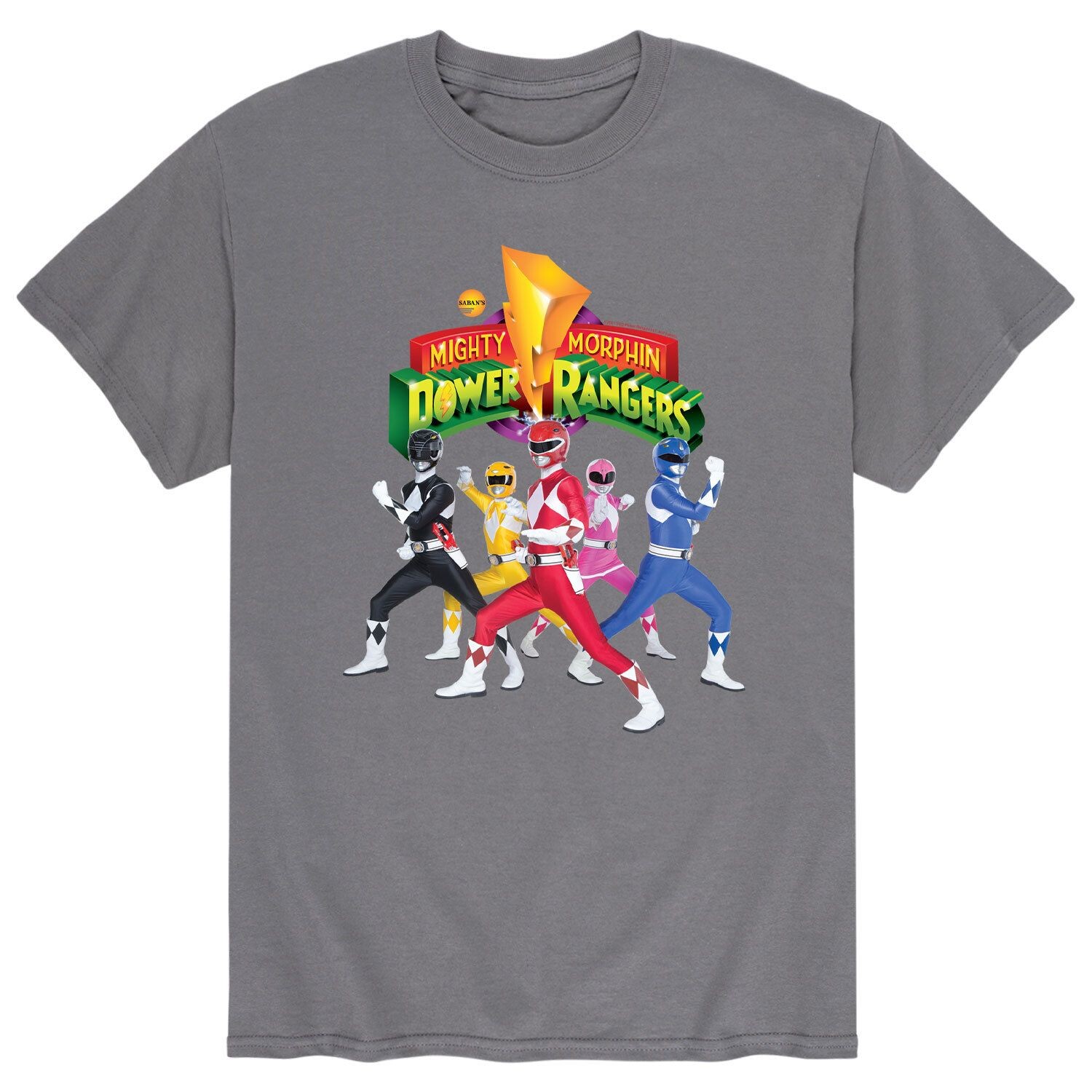 

Мужская футболка Power Rangers Retro Rangers Licensed Character