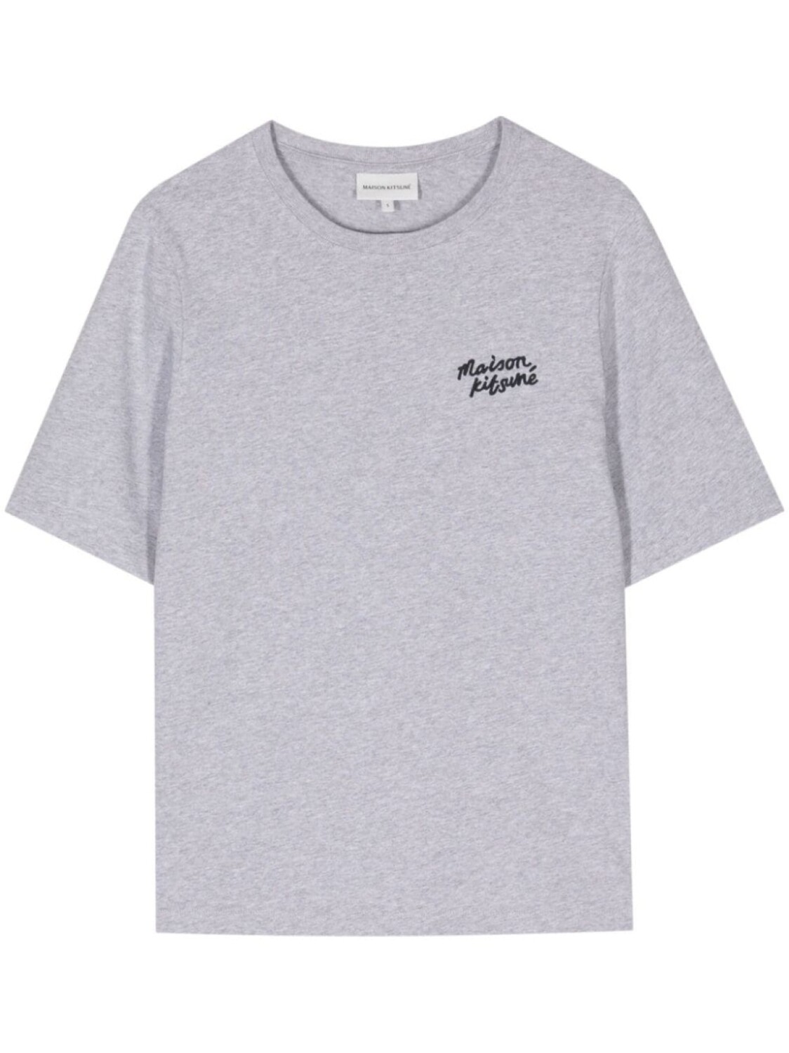 

Maison Kitsuné футболка с вышитым логотипом, серый