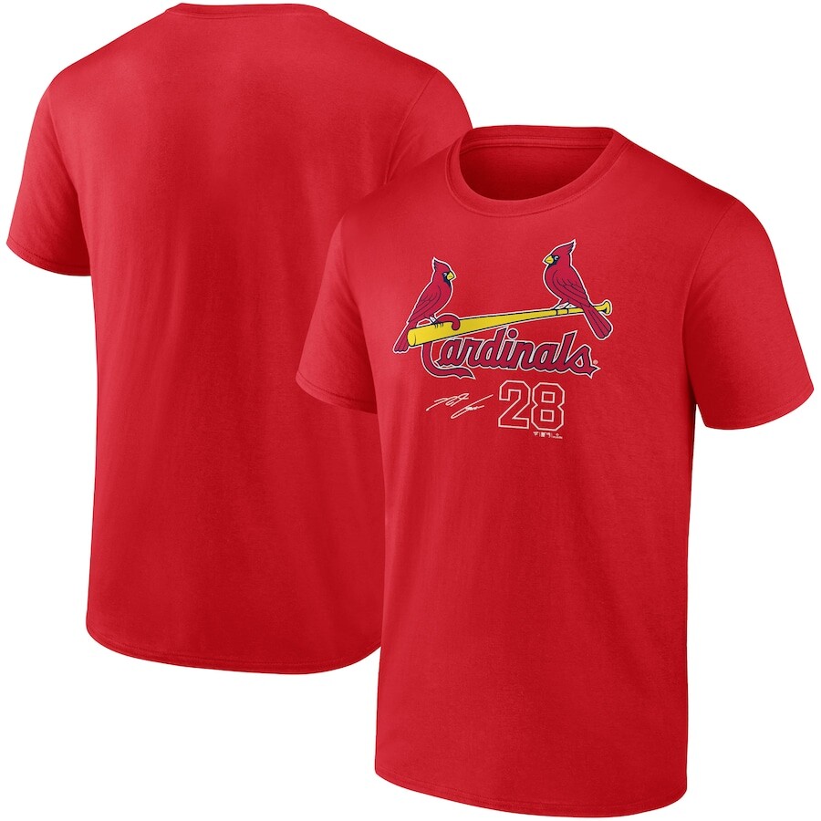 

Футболка с именем и номером Fanatics Branded St Louis Cardinals, красный