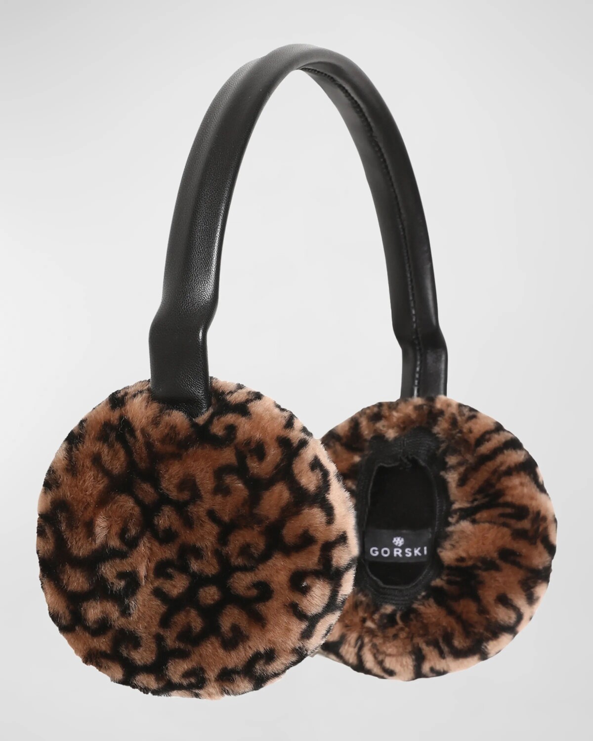

Наушники из овчины с логотипом Gorski, цвет Brown Black Insignia