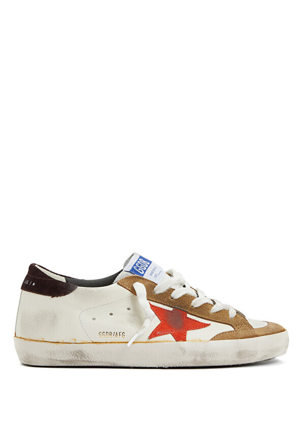 

Женские кожаные кроссовки с белым логотипом Golden Goose