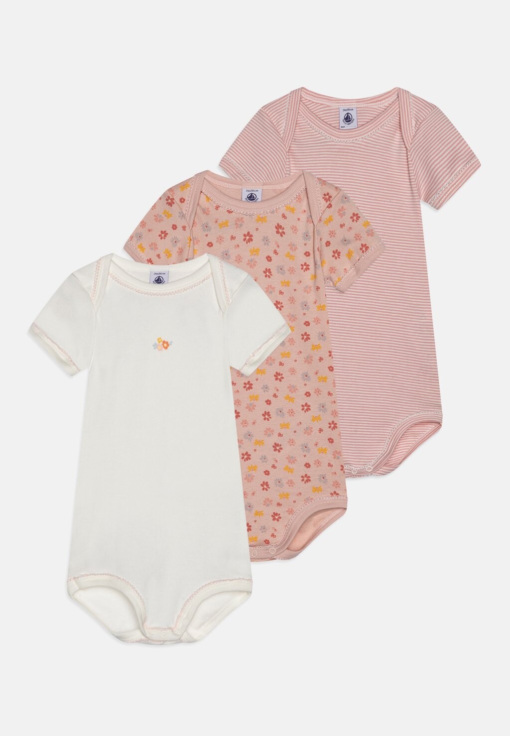 Боди BABY UNISEX 3 PACK Petit Bateau, цвет multi-coloured