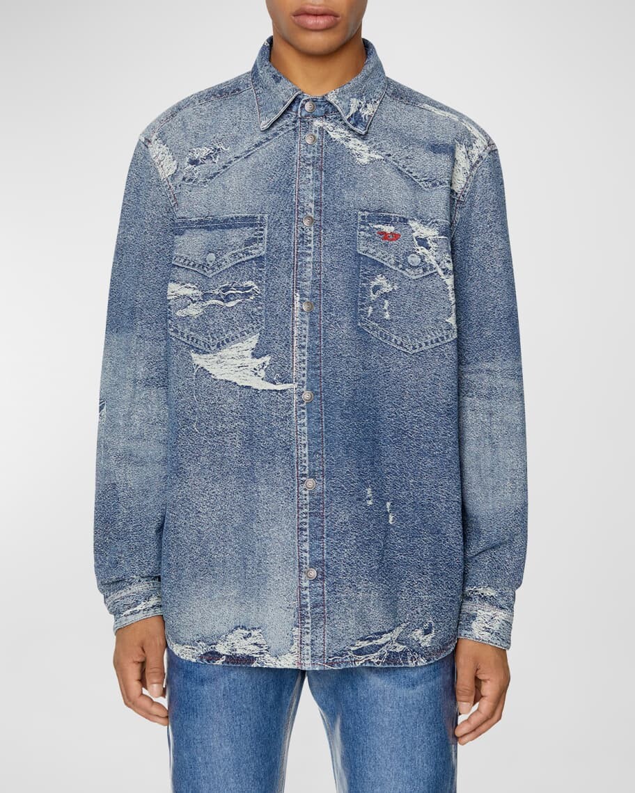 

Мужская спортивная рубашка D-Simply-Over Trompe L'oeil Diesel